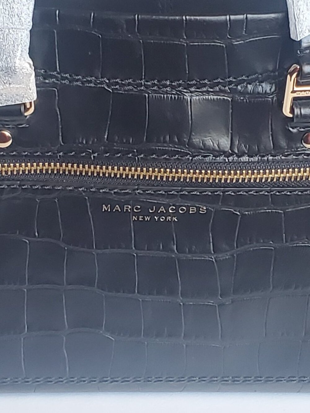 Marc Jacobs Black Croc-Embossed Bag